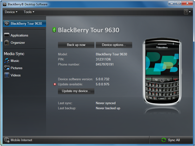 Syncing Ringtones with Blackberry Desktop Manger
